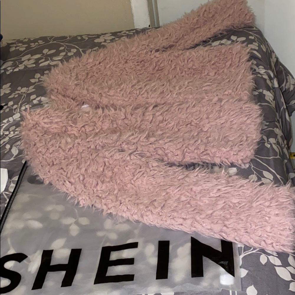 Pink faux sweater